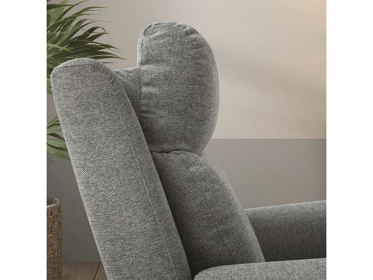 Fauteuil relax releveur électrique tissu gris-vert - MACIANA