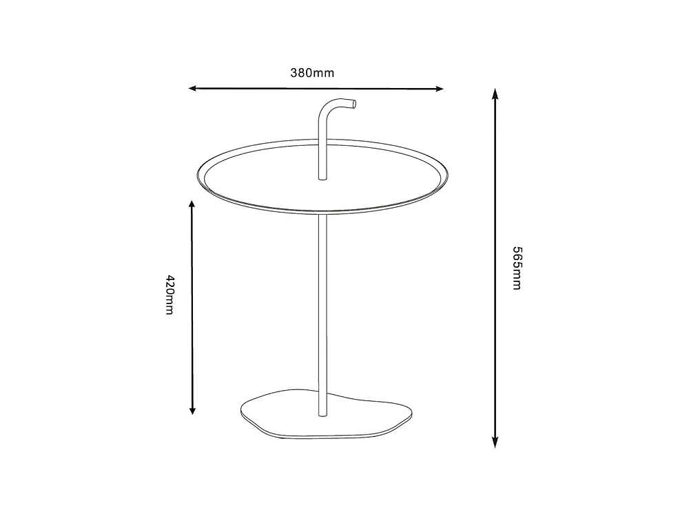 Sivo - Table d'appoint intérieur et extérieur en métal ø38cm - Vert