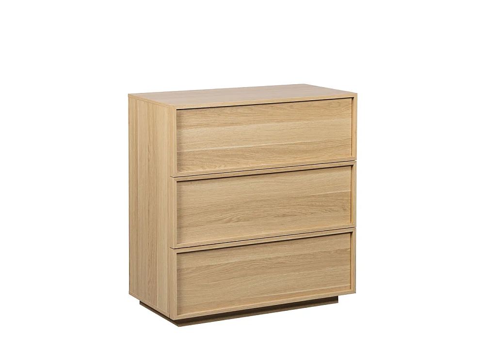 Joy - Commode 3 tiroirs en bois L85cm - Bois clair
