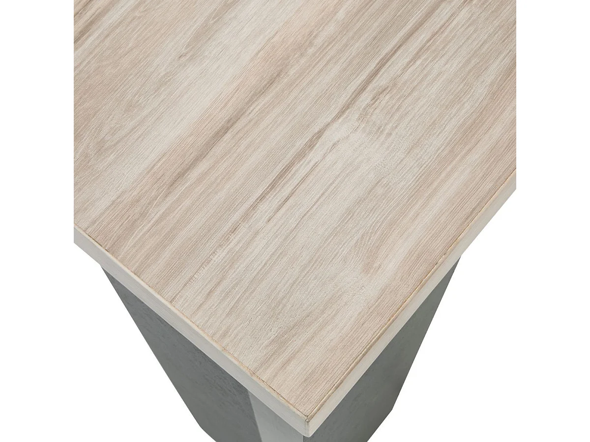 Table Rectangulaire 180cm finition chêne clair et gris ardoise - HADÈS