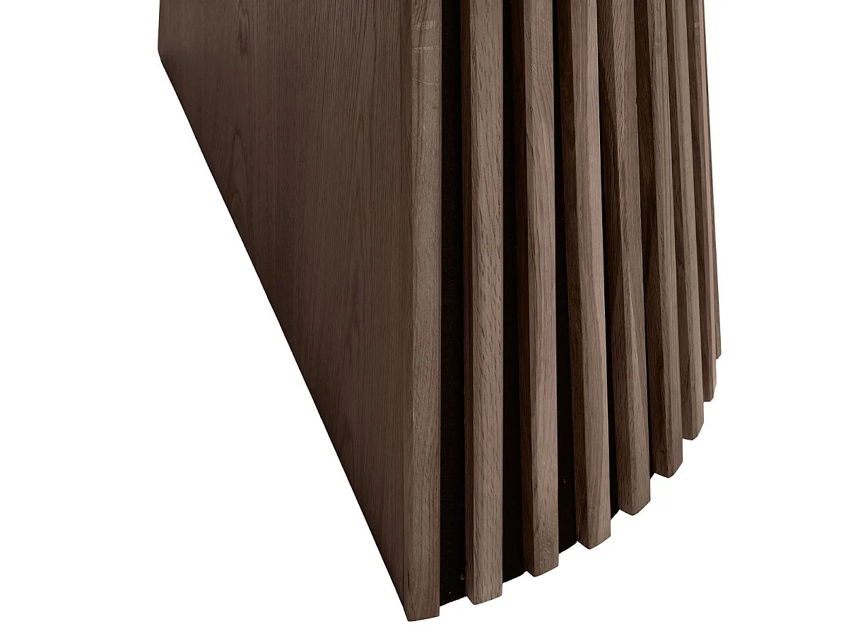 Table Extensible à 240cm Pied Relief MDF Placage Chêne fumé - DUBLIN