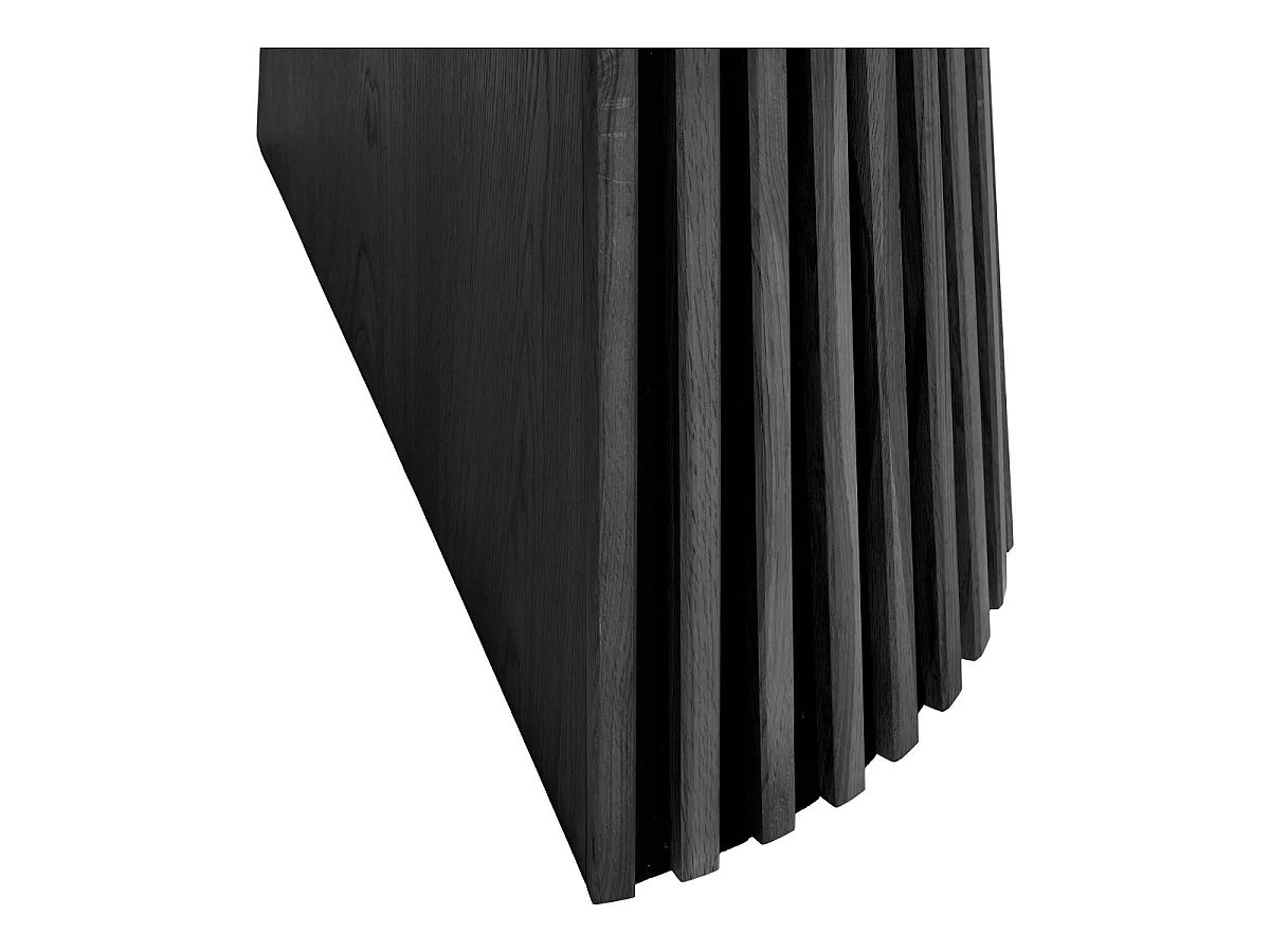 Table Extensible à 240cm Pied Relief MDF Placage Chêne noir - DUBLIN