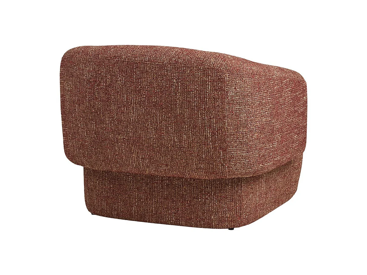 Fauteuil design tissu maillé rouge bordeaux chiné - LEWIS