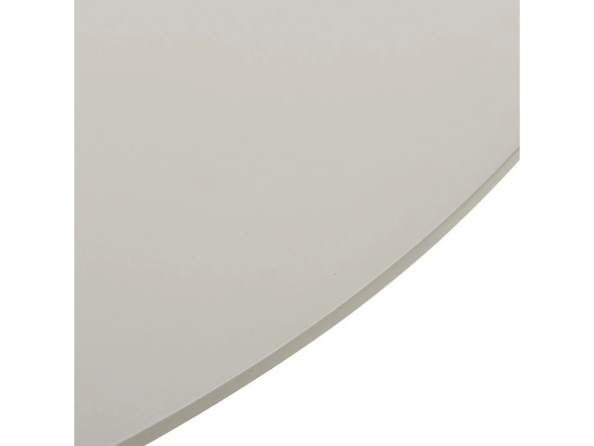 Table repas ronde Ø120cm plateau en MDF et pied en métal laqué mat sable - COSTA