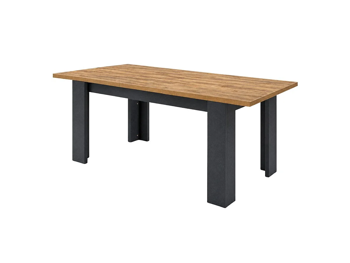 Table allongeable 180/230cm aspect bois Denver pieds anthracite - COLT
