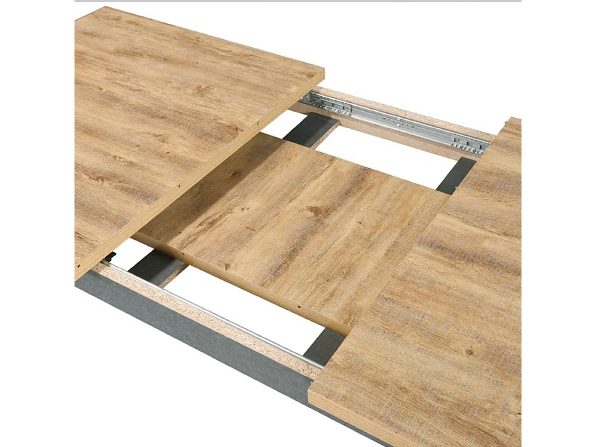 Table allongeable 180/230cm aspect bois Denver pieds anthracite - COLT