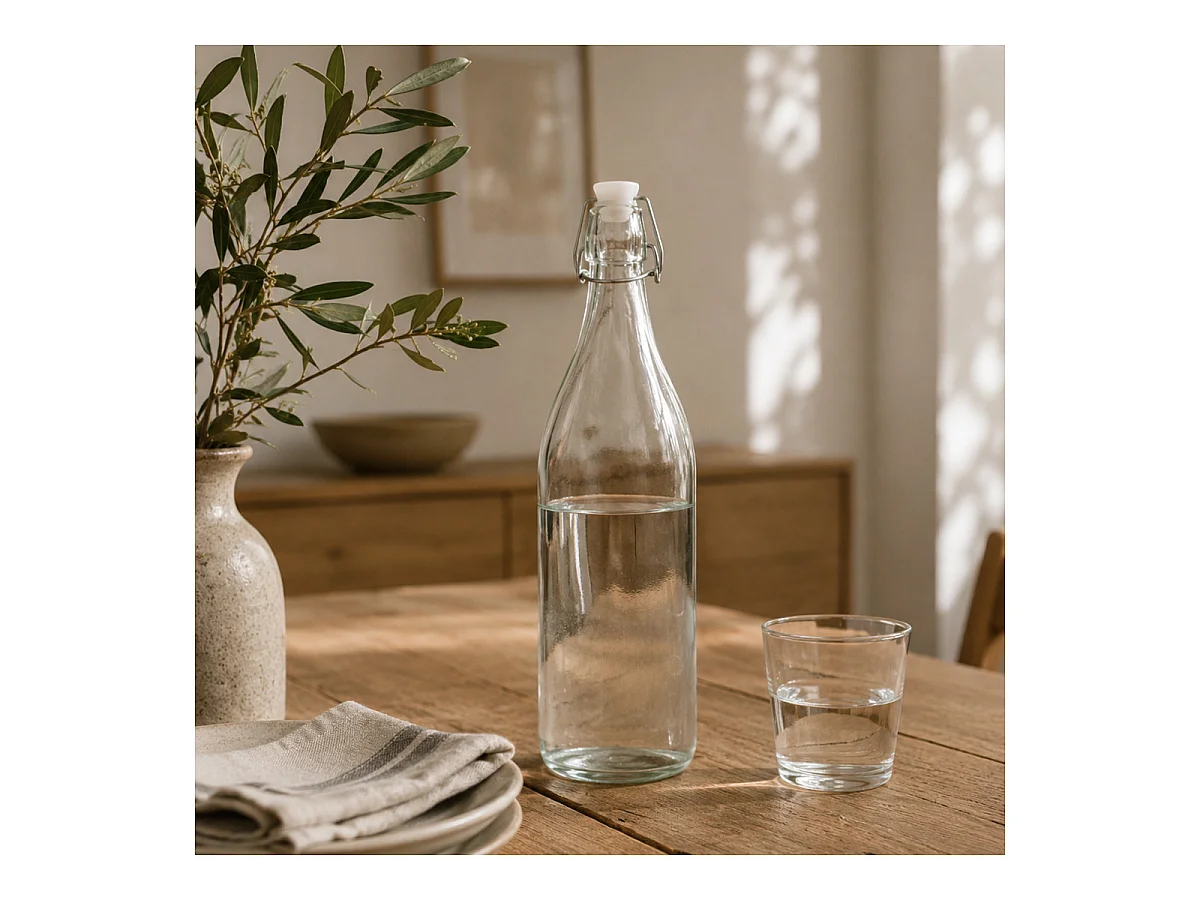 Bouteille en Verre "Limonade" 1L Transparent