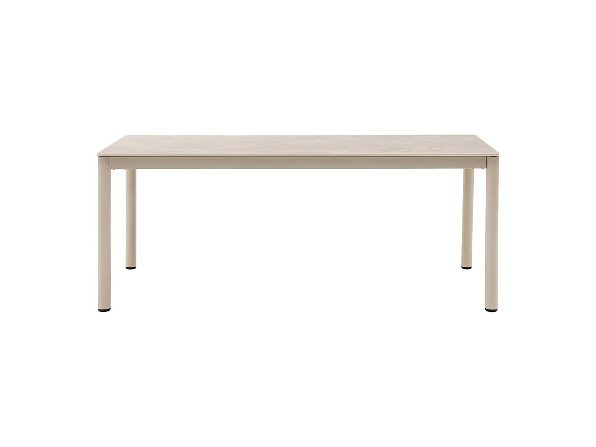Table de jardin rectangulaire 200cm en aluminium plateau céramique - LUCIDIA