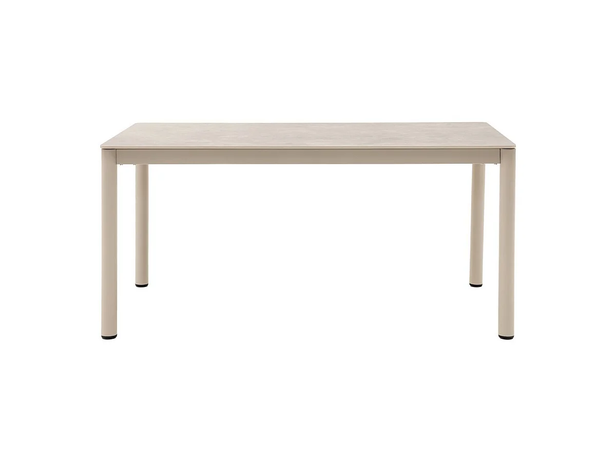 Table de jardin rectangulaire 160cm en aluminium plateau céramique - LUCIDIA