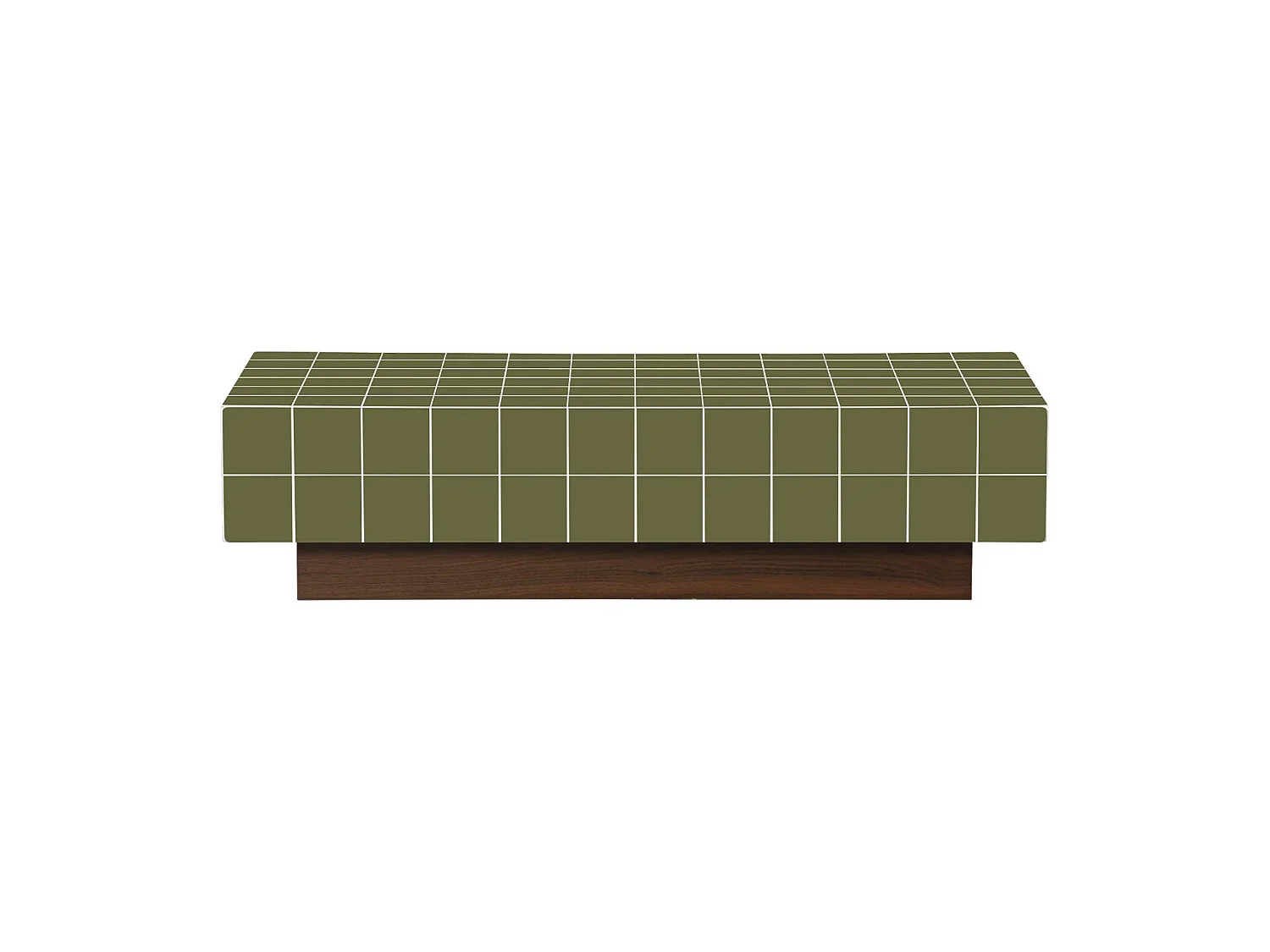 Mesa de centro imitación azulejos de cemento verde kaki