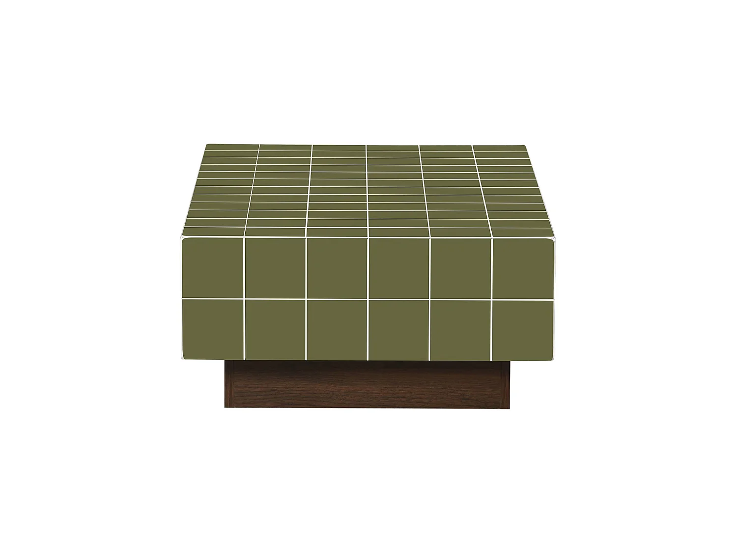 Mesa de centro imitación azulejos de cemento verde kaki