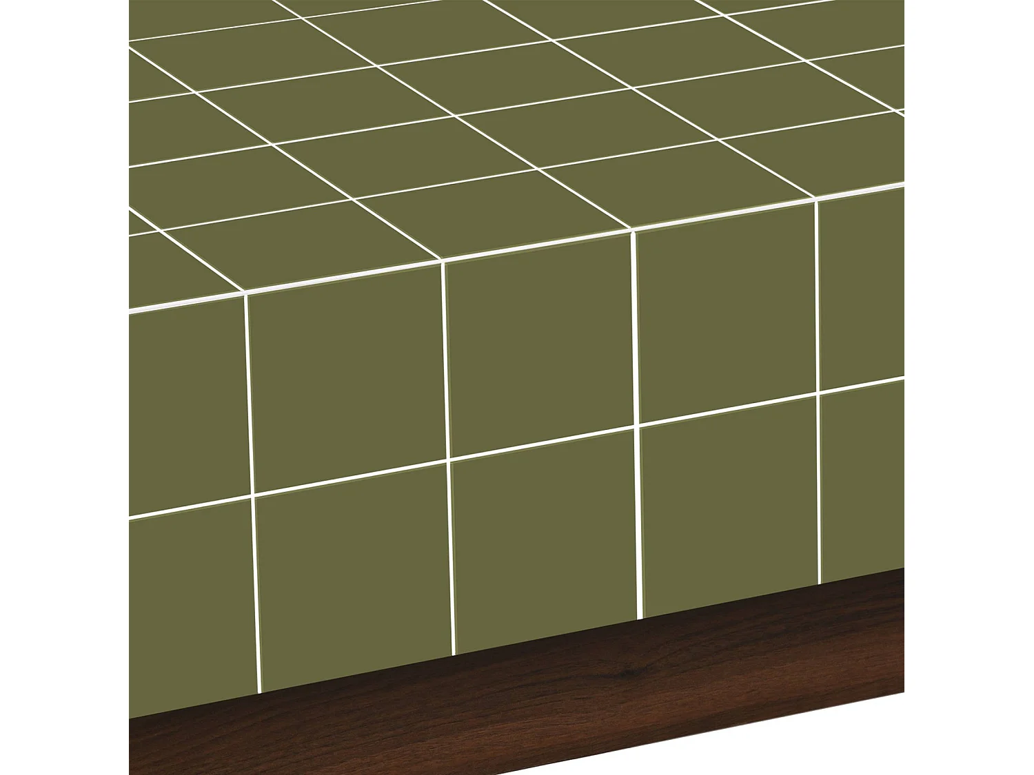 Mesa de centro imitación azulejos de cemento verde kaki