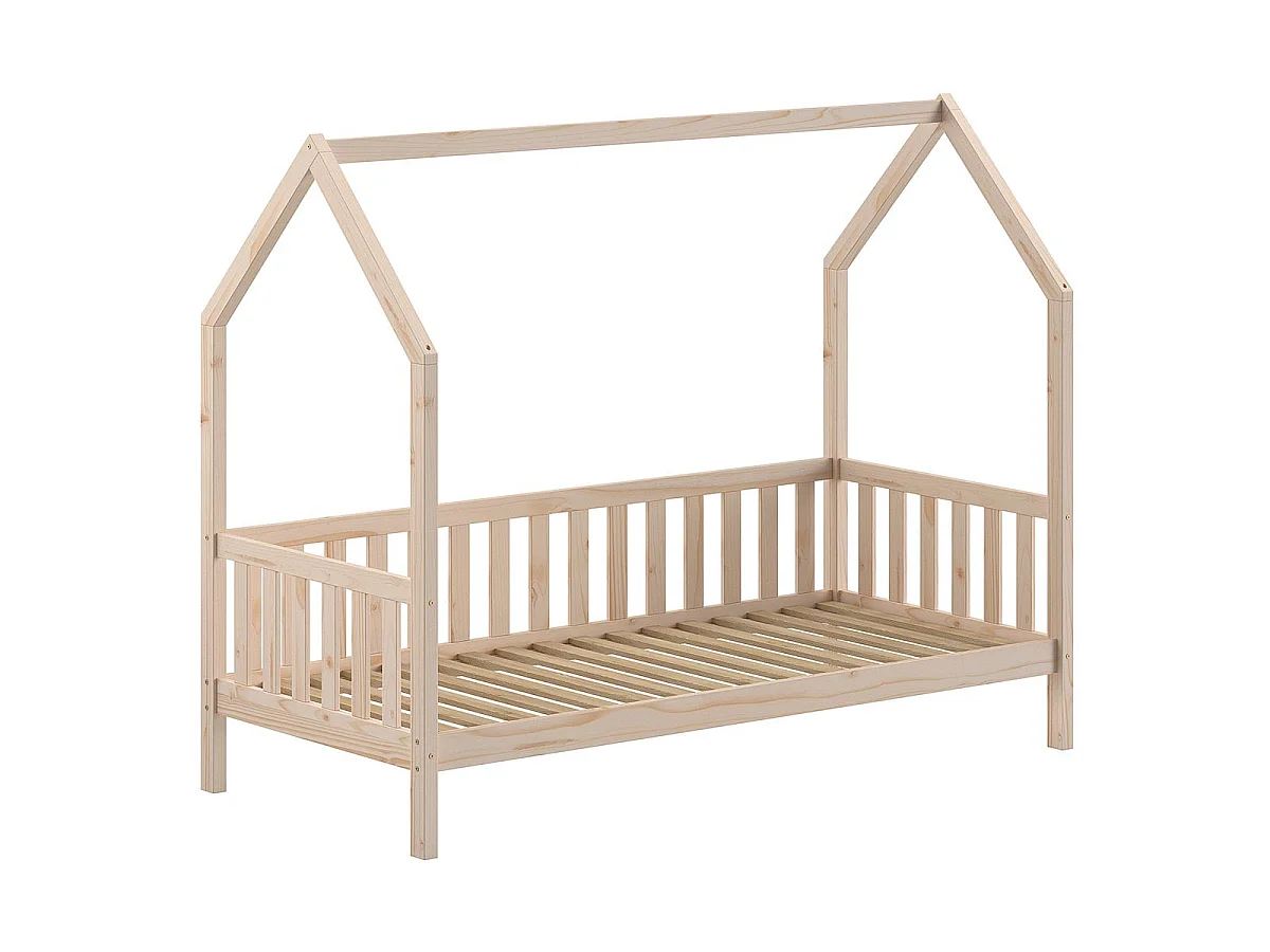 Lit Enfant "Cabane" 90x200cm Naturel