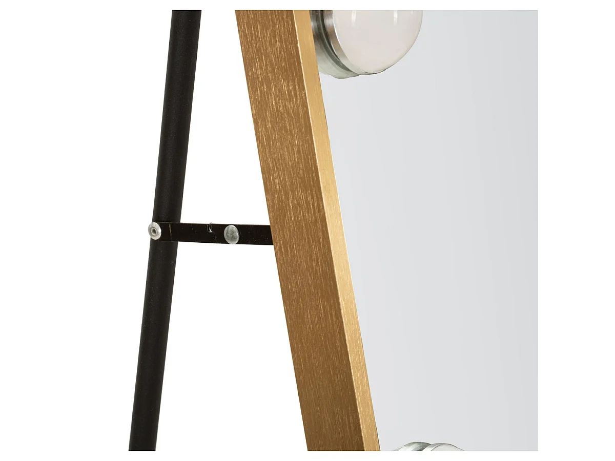 Hollywood staande spiegel met LED-verlichting, 70x45x170 cm