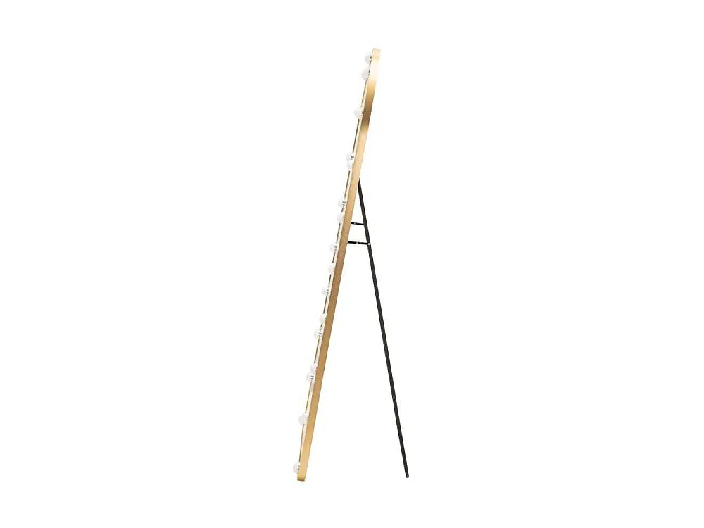 Miroir LED sur Pied "Hollywood" 170cm Or