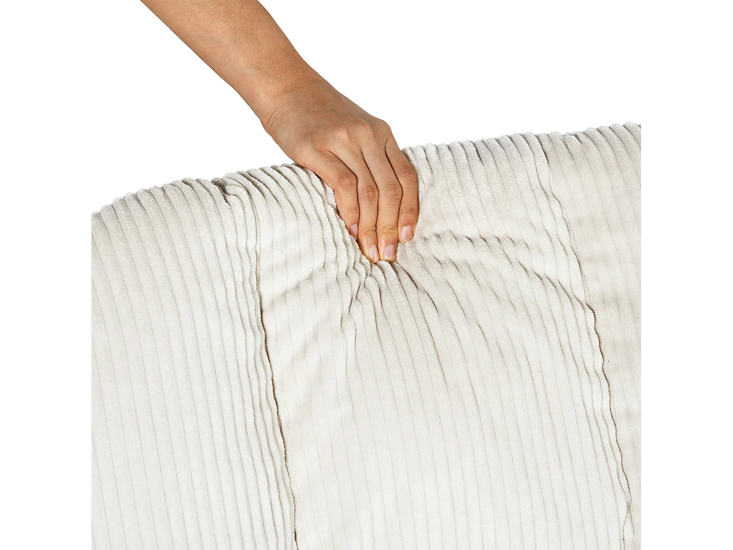 MEUBLES COSY LITHOPSFIXCORD Fauteuil relax rotatif réglable en velours côtelé beige