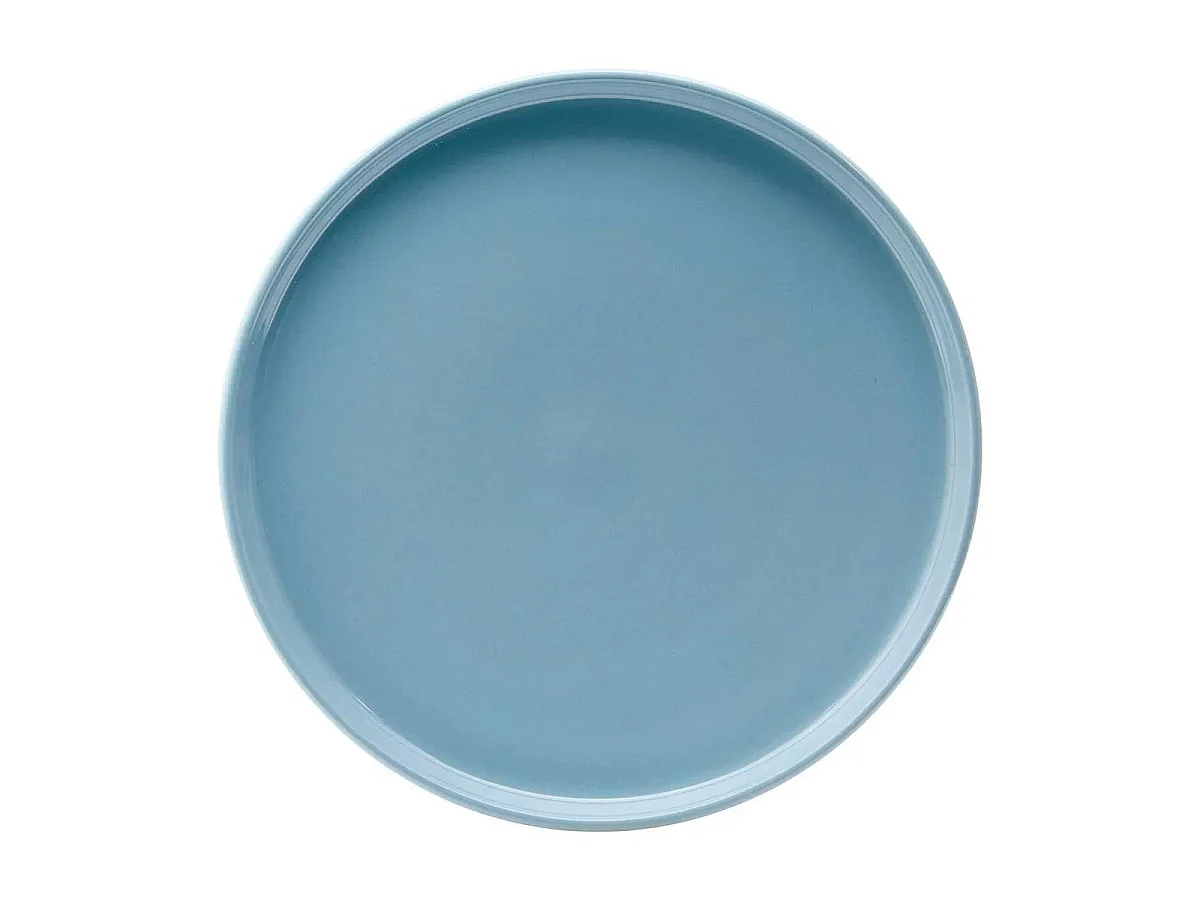 Lot de 6 Assiettes Plates "Marie" 27cm Bleu