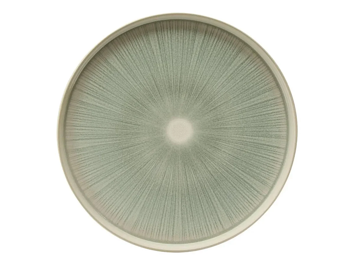 Lot de 6 Assiettes Plates "Eva" 27cm Vert