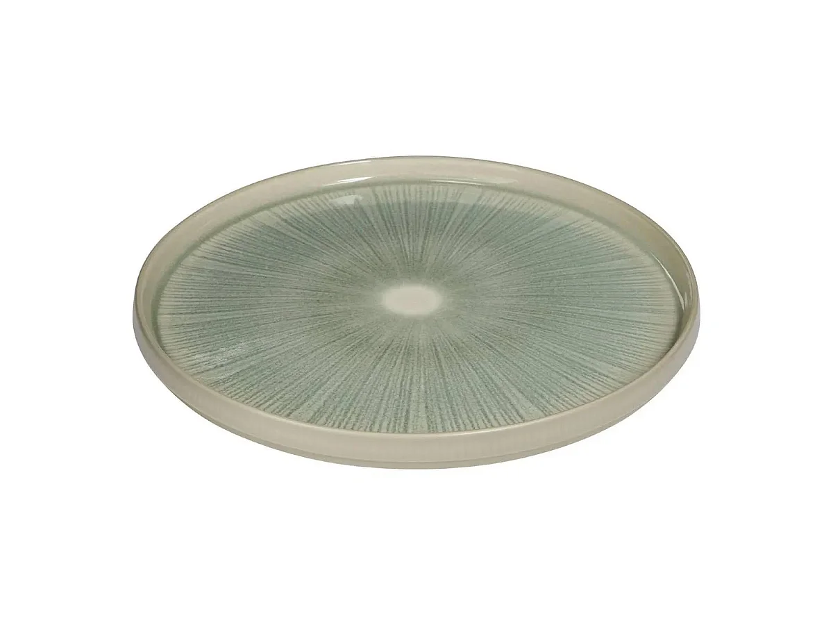 Lot de 6 Assiettes Plates "Eva" 27cm Vert