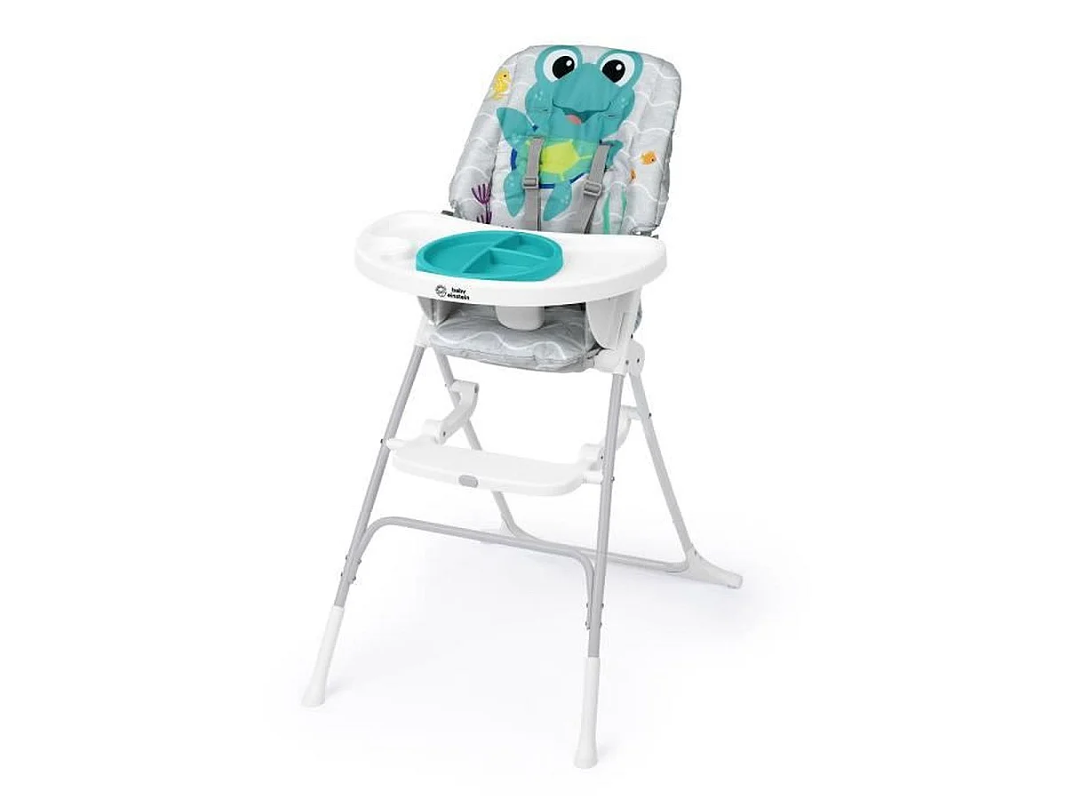 Chaise haute pliante Baby Einstein NEPTUNE avec tapis d'eau sensoriel et assiette sécurisée 3 parties