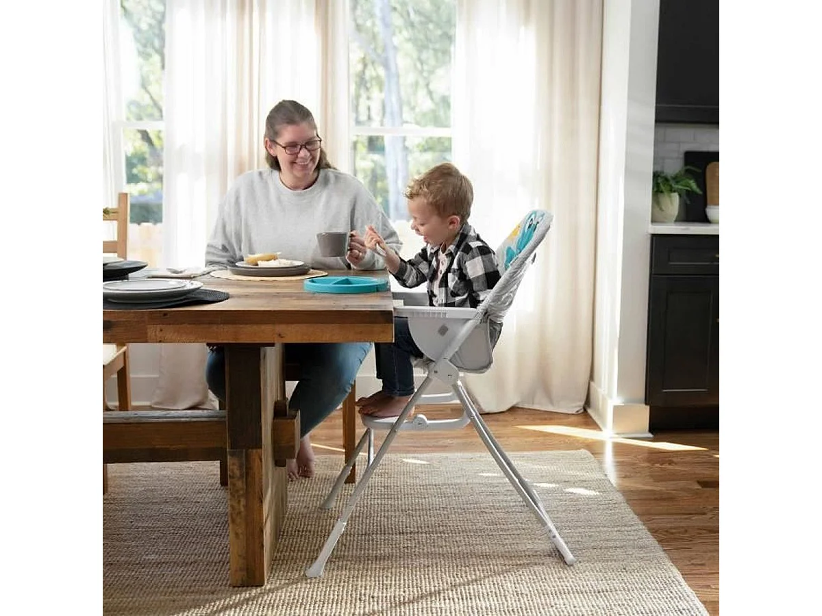 Chaise haute pliante Baby Einstein NEPTUNE avec tapis d'eau sensoriel et assiette sécurisée 3 parties