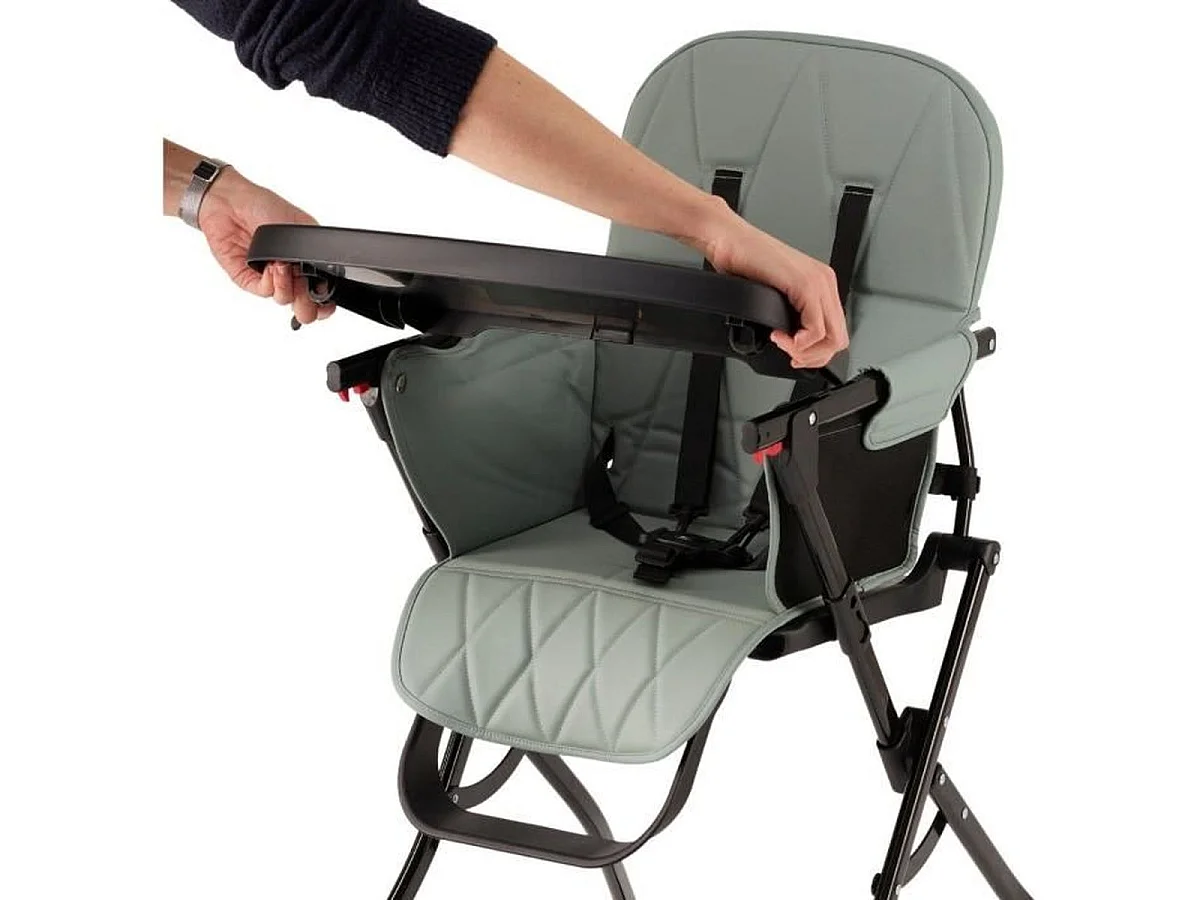 Thermobaby HANDY Chaise Haute Pliable Compacte avec Harnais 5 points et Plateau Amovible