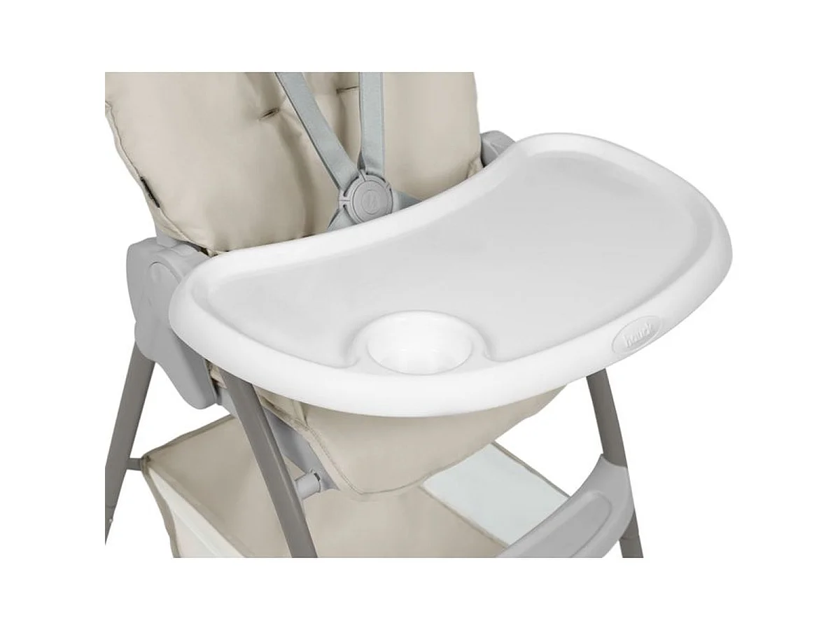 Hauck Sit N Fold - Chaise haute pliable beige, dès 6 mois jusqu'à 15 kg