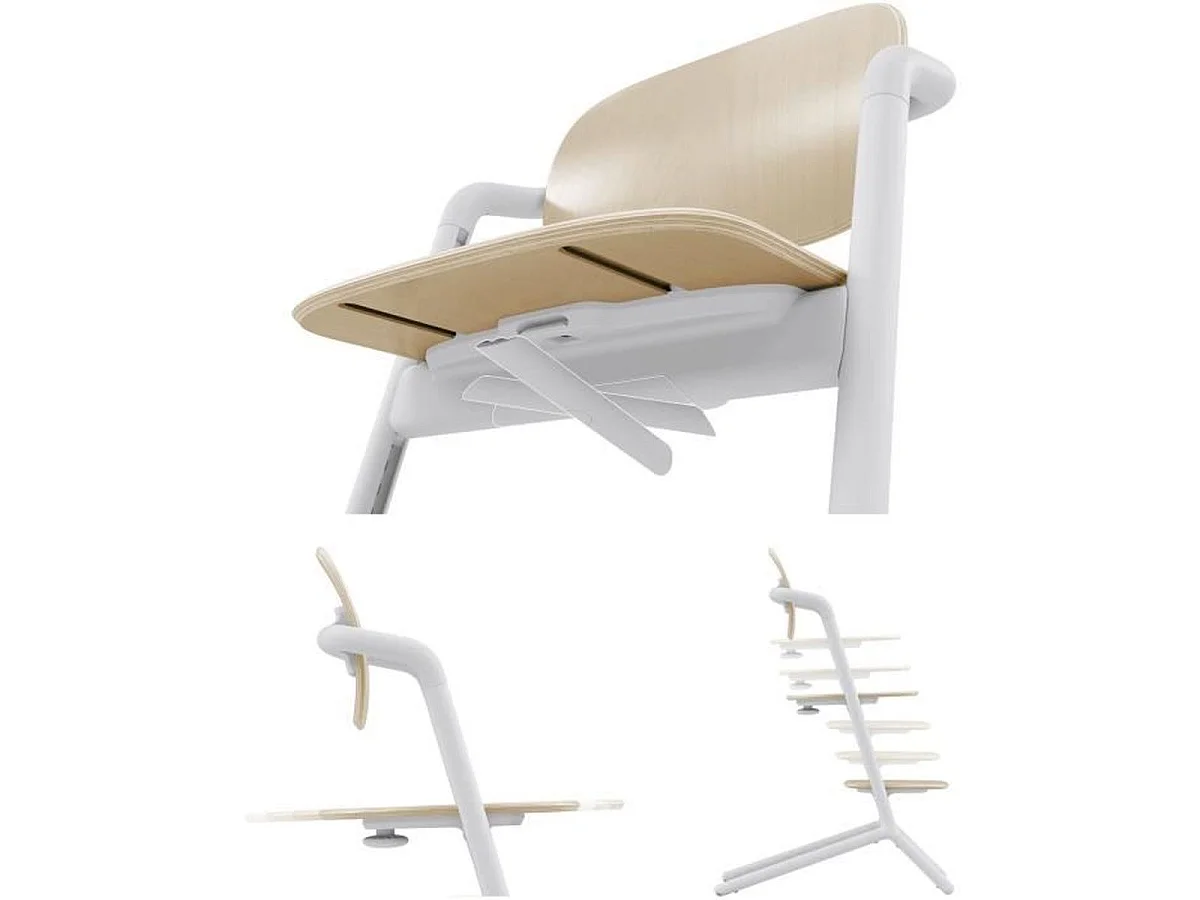 Chaise haute évolutive CYBEX LEMO 3-en-1 avec baby set et plateau Sand White