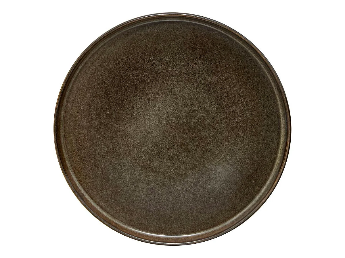 Lot de 6 Assiettes Plates "Terre Inconnue" 27cm Marron