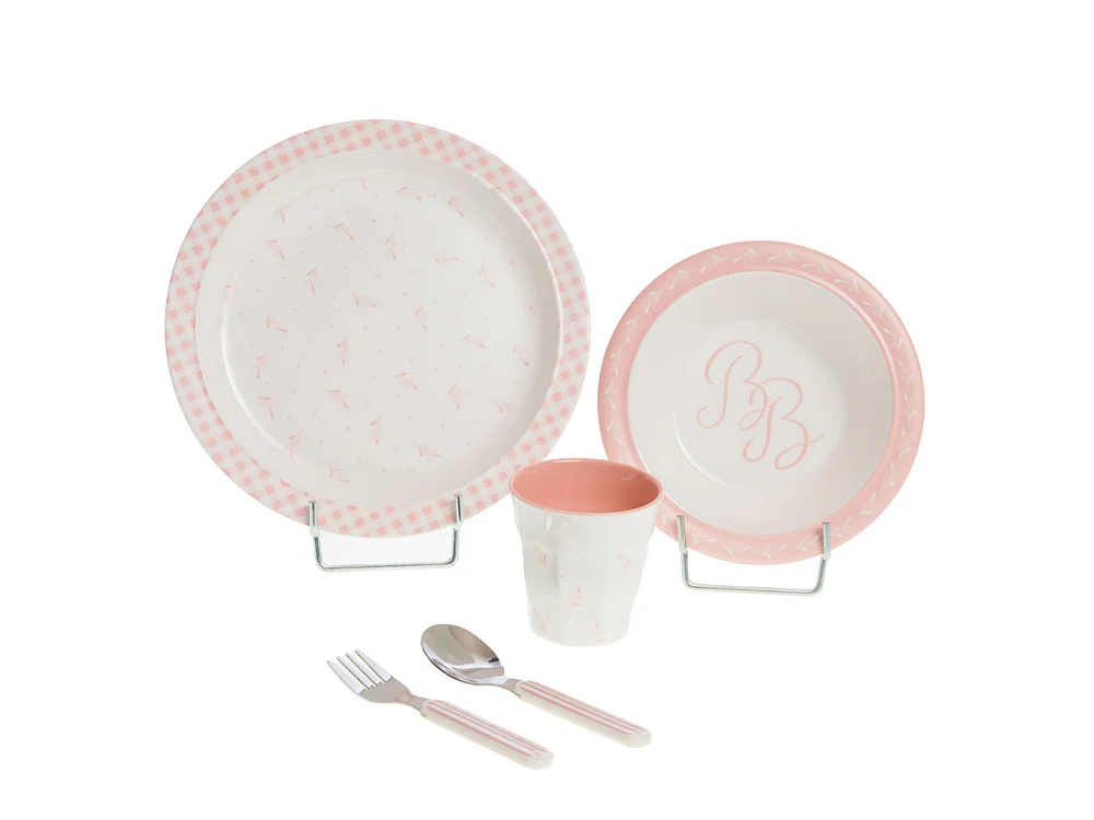 Coffret déjeuner 5 pièces Rose