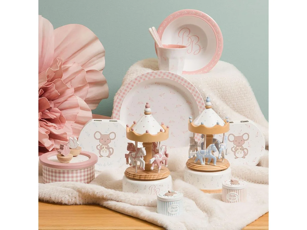 Coffret déjeuner 5 pièces Rose