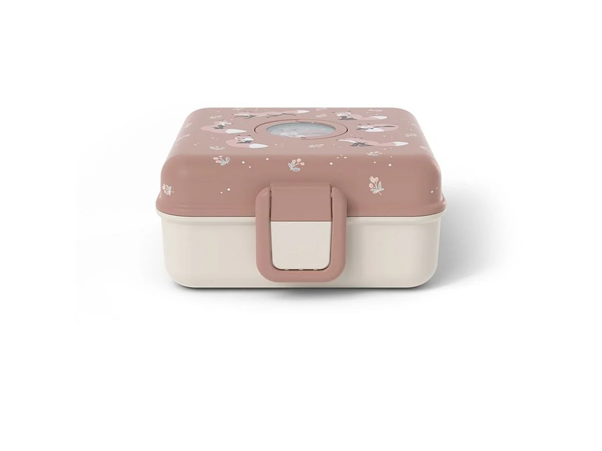 Monbento Snacky Fox - Boîte repas enfant plate 850 ml, Cannelle Rose