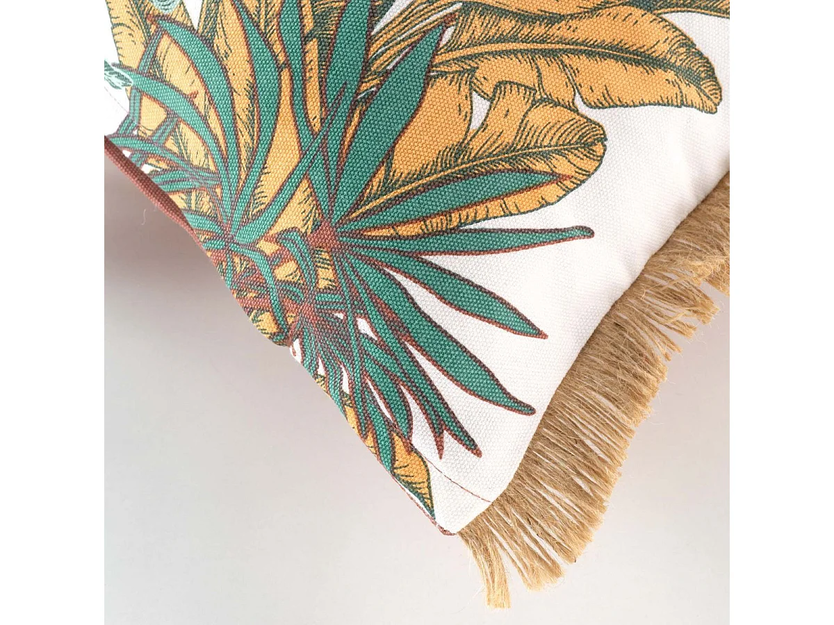 Coussin Déco Franges "Palmanova" 30x50cm Multicolore
