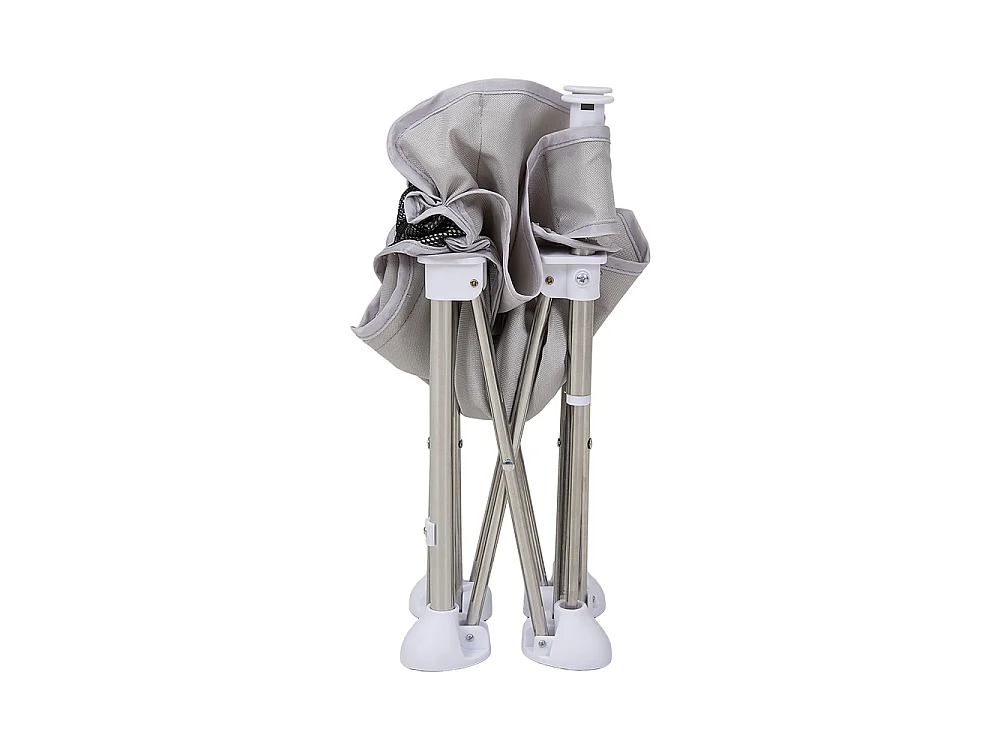 Grey Foldable Baby High Chair with Removable Tray and Carry Bag