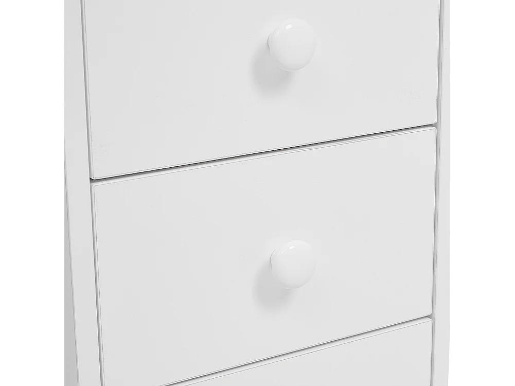White Rolling Nail Table with 4 Drawers and Wrist Rest