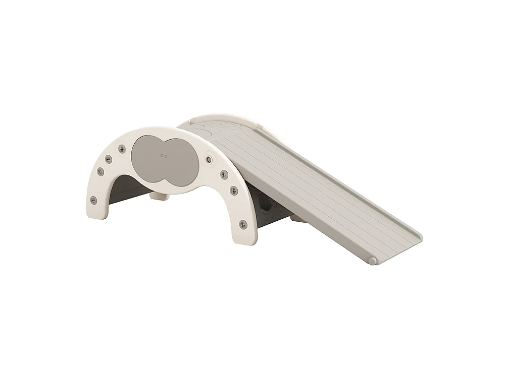 Grey and White Toddler Climbing Arch and Slide Set