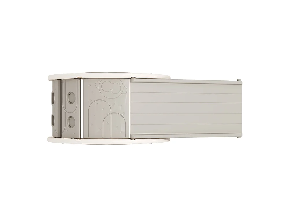 Grey and White Toddler Climbing Arch and Slide Set