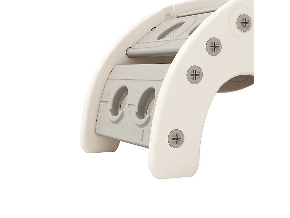 Grey and White Toddler Climbing Arch and Slide Set