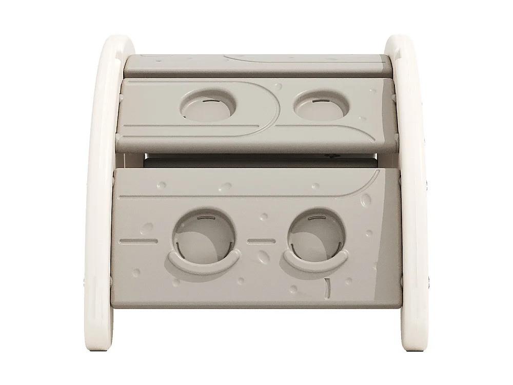 Grey and White Toddler Climbing Arch and Slide Set