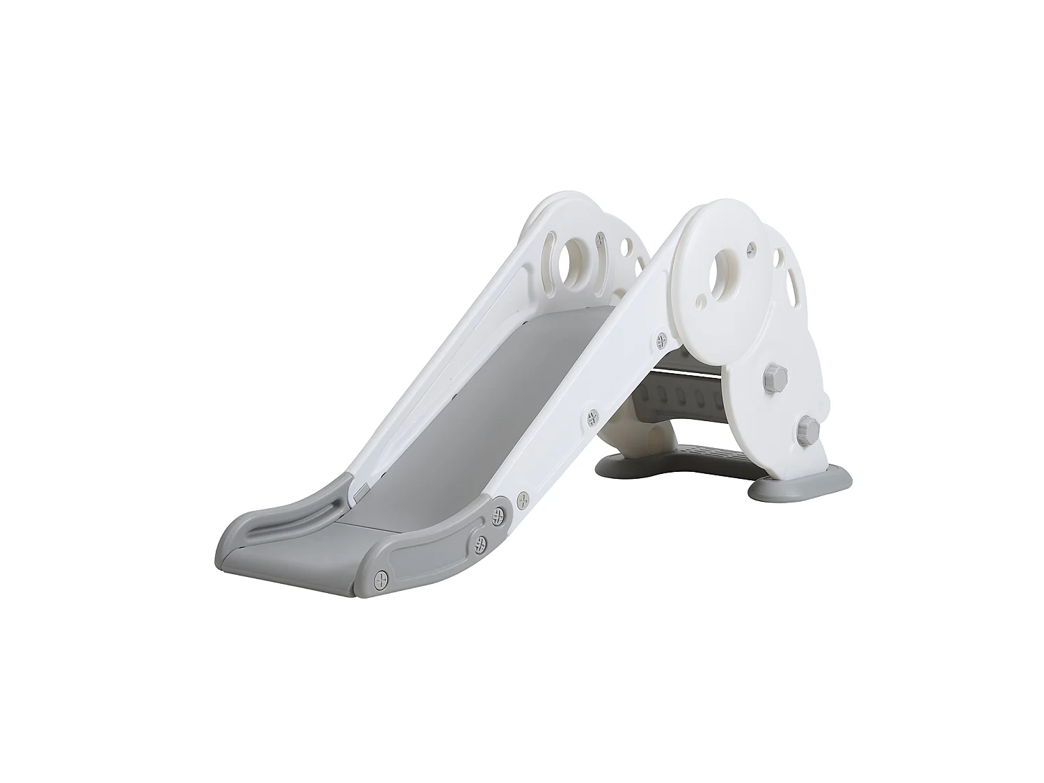 Grey and White Children's Slide for Indoor Outdoor Play