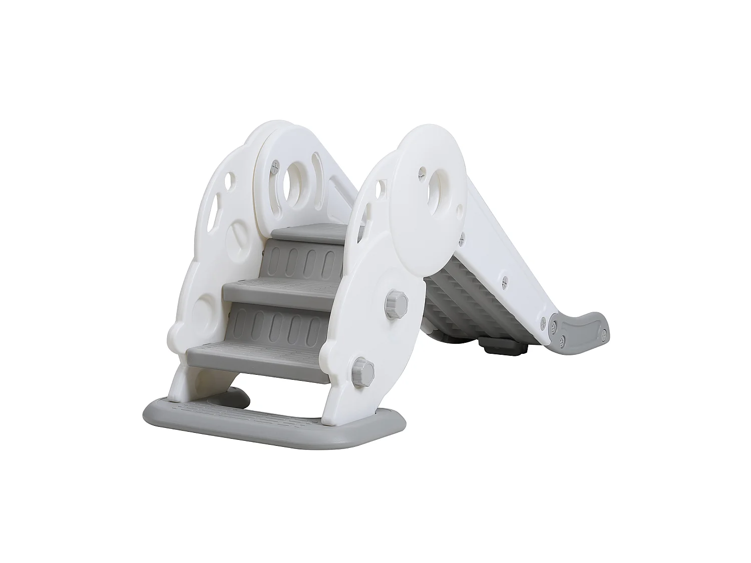 Grey and White Children's Slide for Indoor Outdoor Play