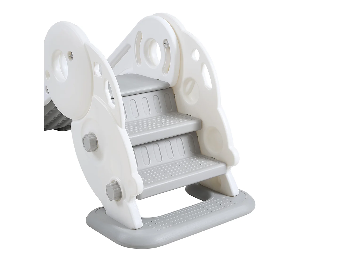 Grey and White Children's Slide for Indoor Outdoor Play