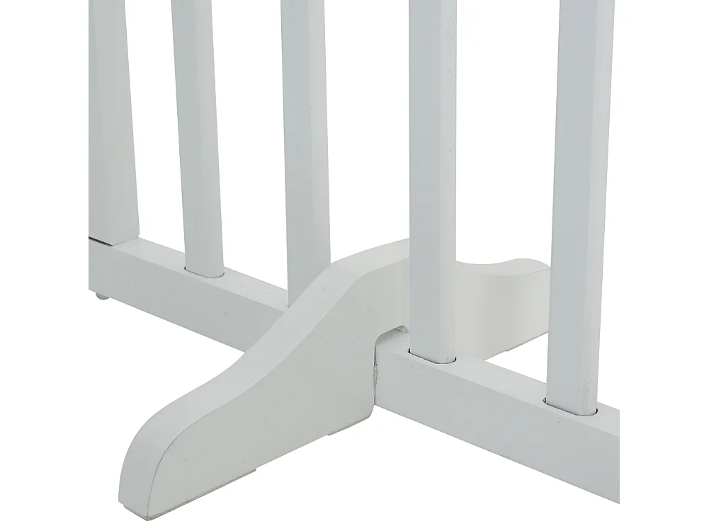 White 3 Panel Freestanding Folding Wooden Pet Gate 139cm