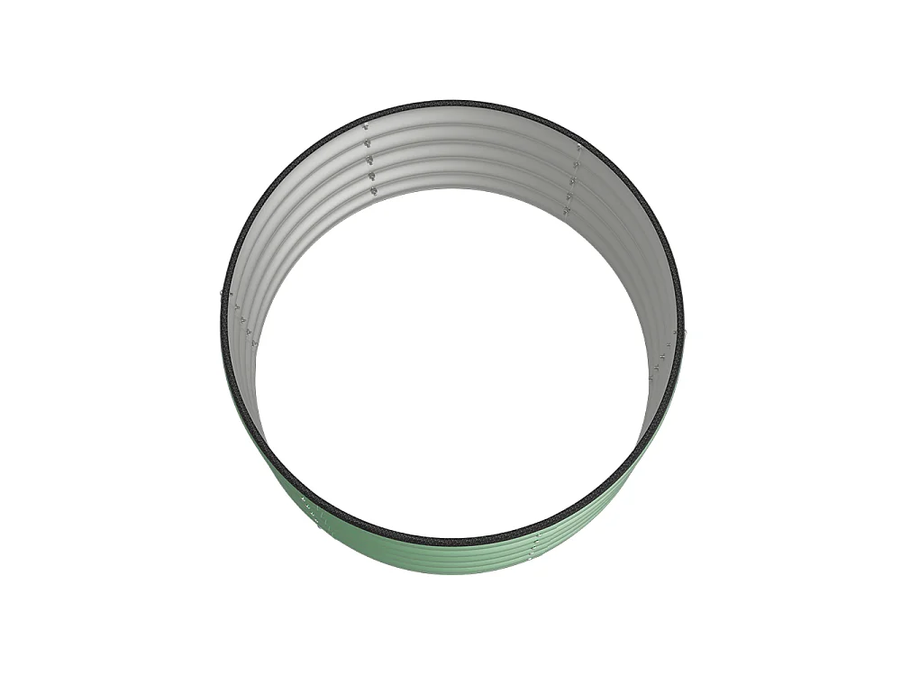 80x80x40cm Light Green Galvanised Steel Round Raised Garden Bed