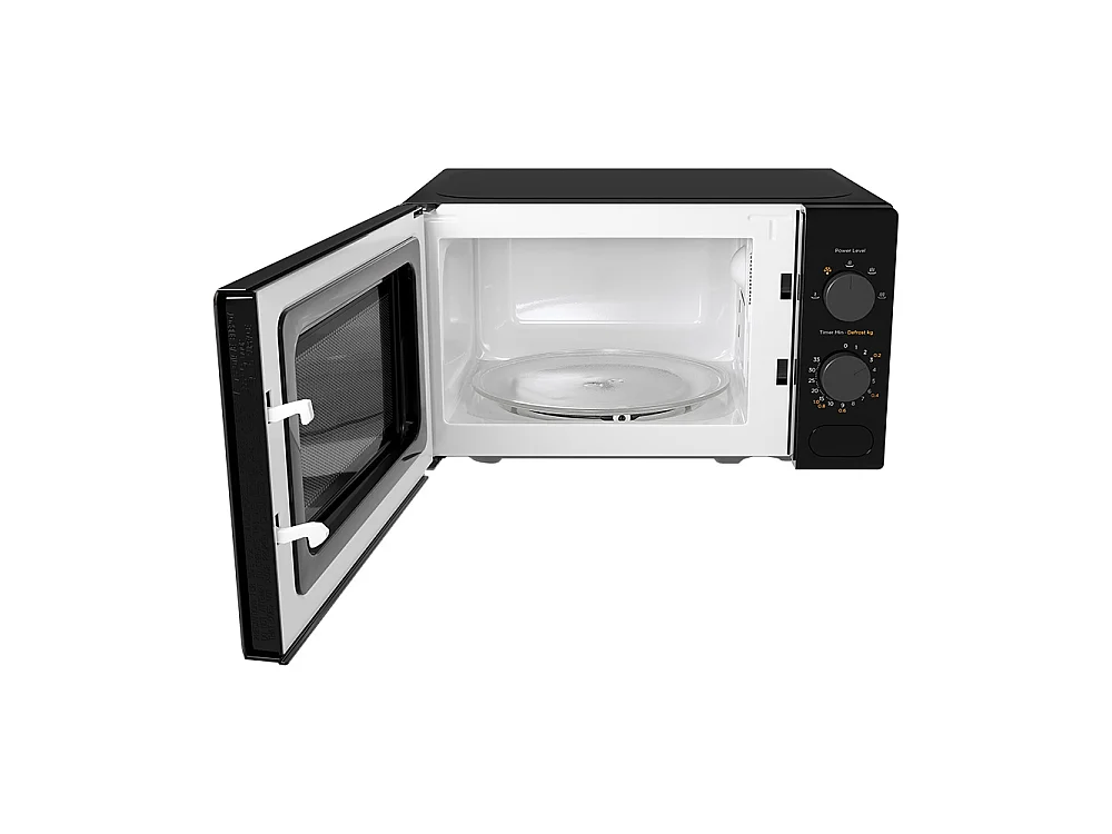 Comfee Black 20L 700W Compact Countertop Microwave Oven with Dual Knob Controls