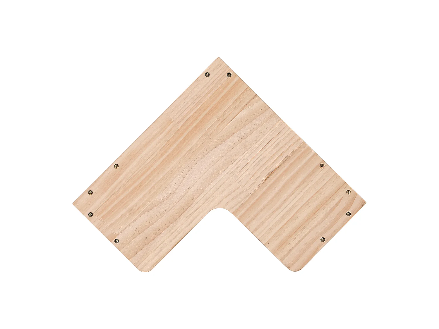 3-Tier L-Shaped Wooden Storage Rack with Shelves - Natural