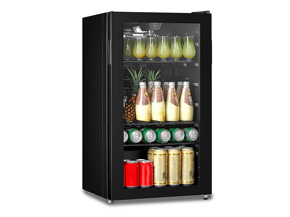 Comfee Black 93L Drinks Fridge with Glass Door 2°C to 15°C