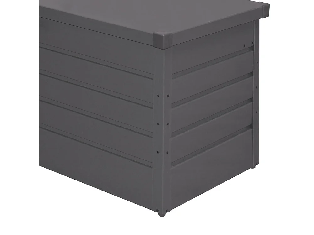 350L Grey Metal Lockable Garden Storage Box