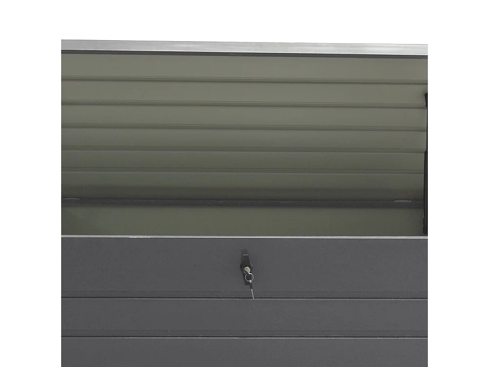 350L Grey Metal Lockable Garden Storage Box