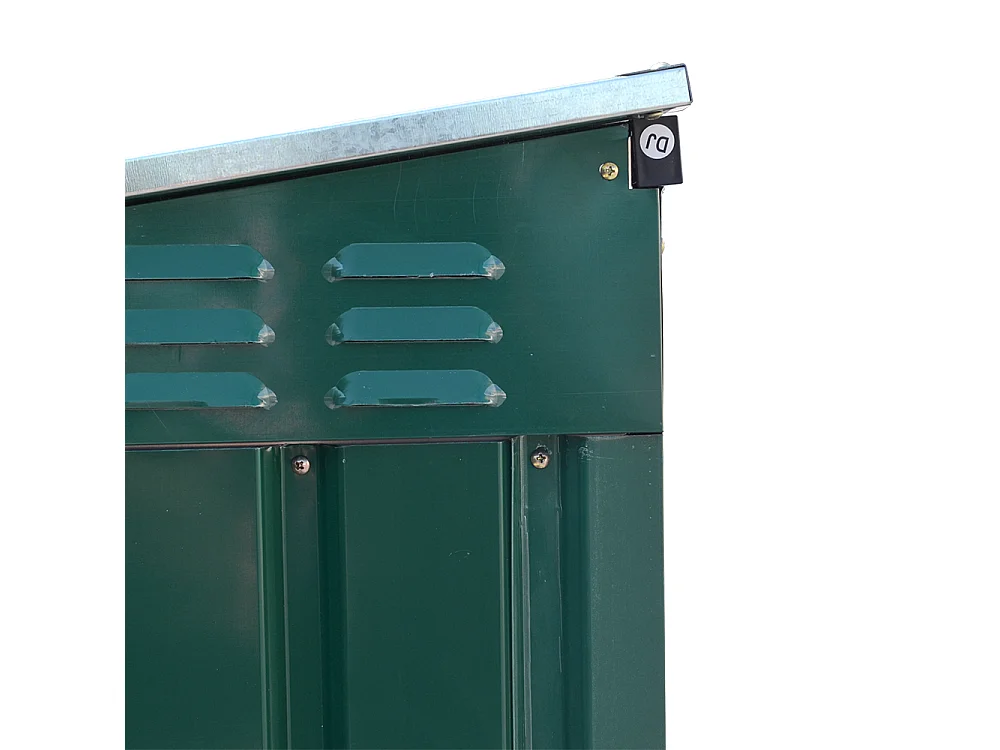 210cm Green Heavy Duty Steel Lockable Bicycle Storage Shed